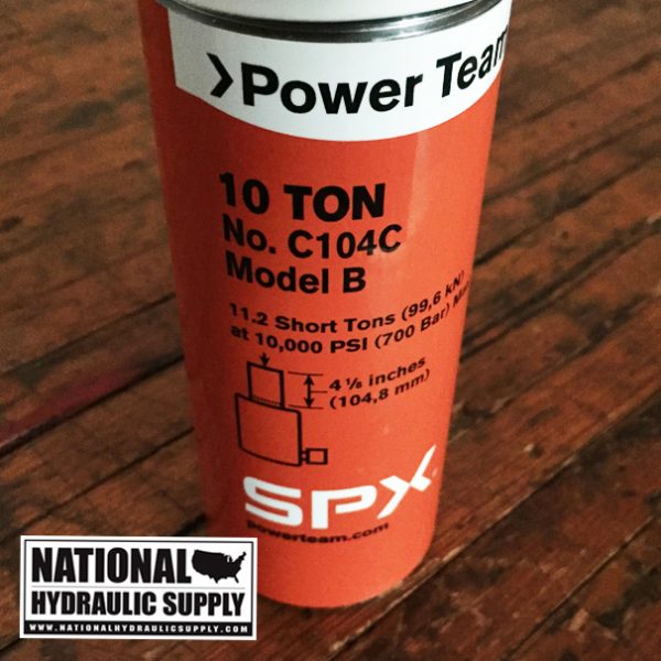 Power Team C104C. Single-Acting Hydraulic Cylinder.